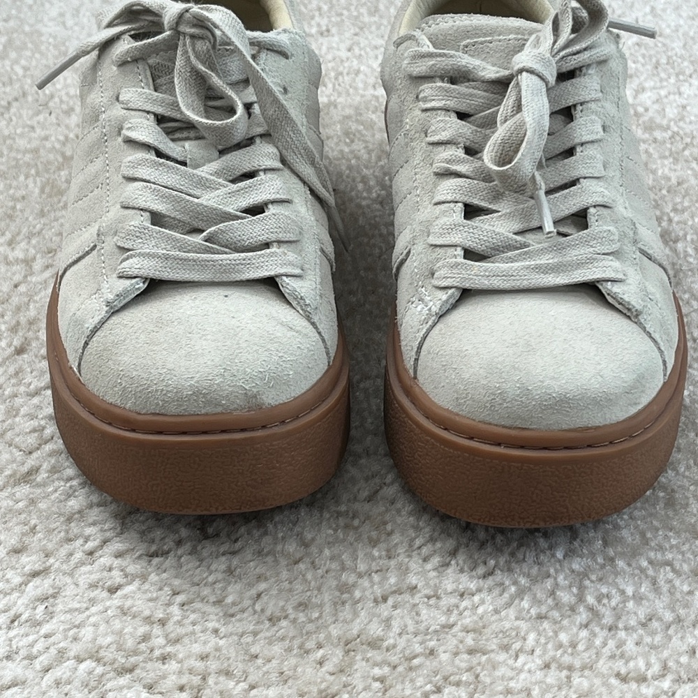 Zara Basic Collection Gray Lace-Up Platform Chunk… - image 5